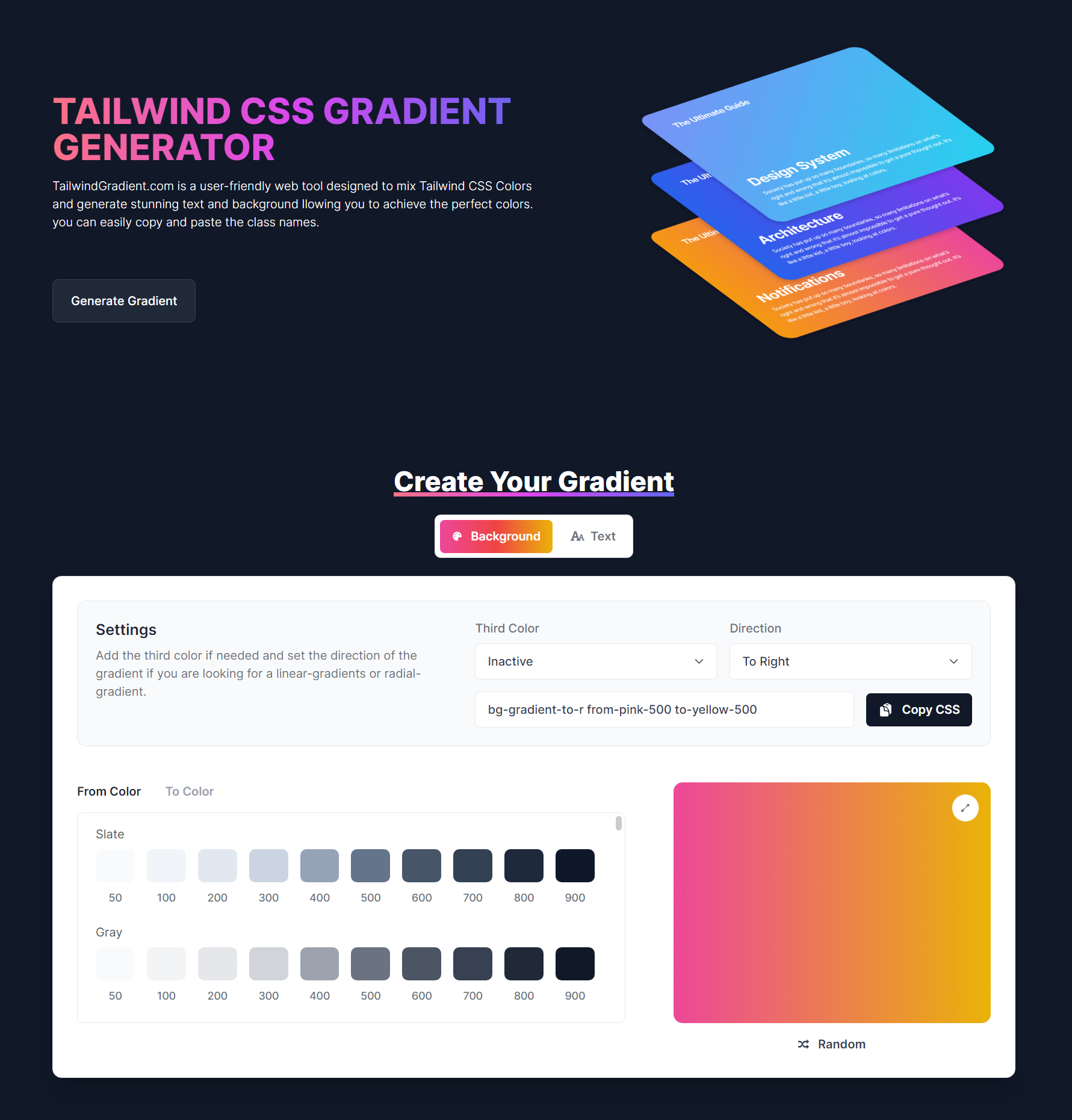 TopGradient.com - Tailwind CSS Gradient Generator
